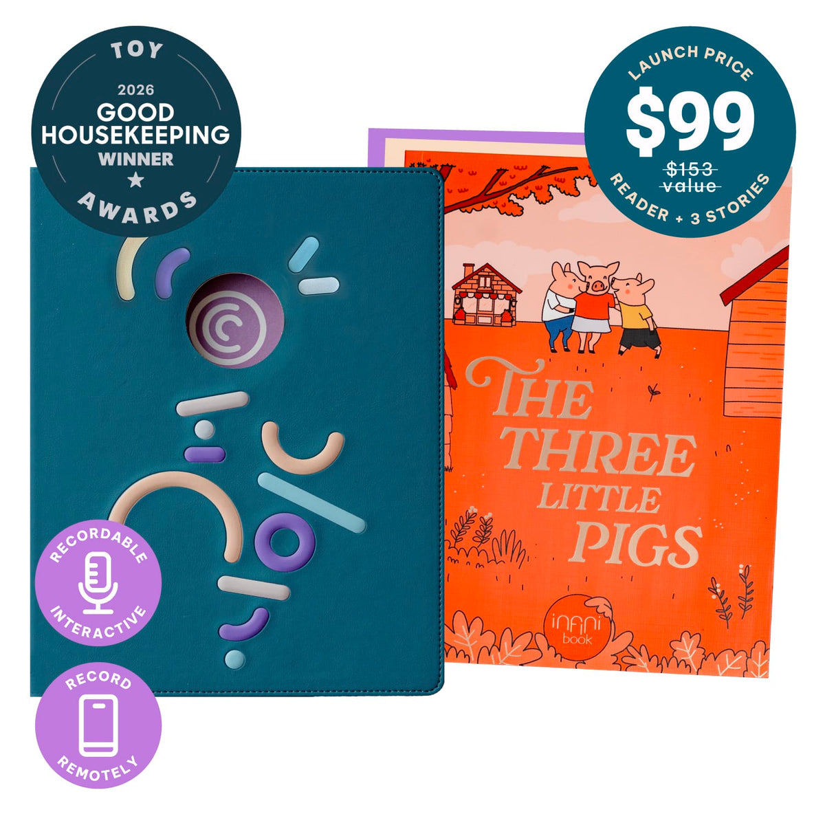 Cali's Books Cali Reader + The Three Little Pigs + 2 Stories of your choice