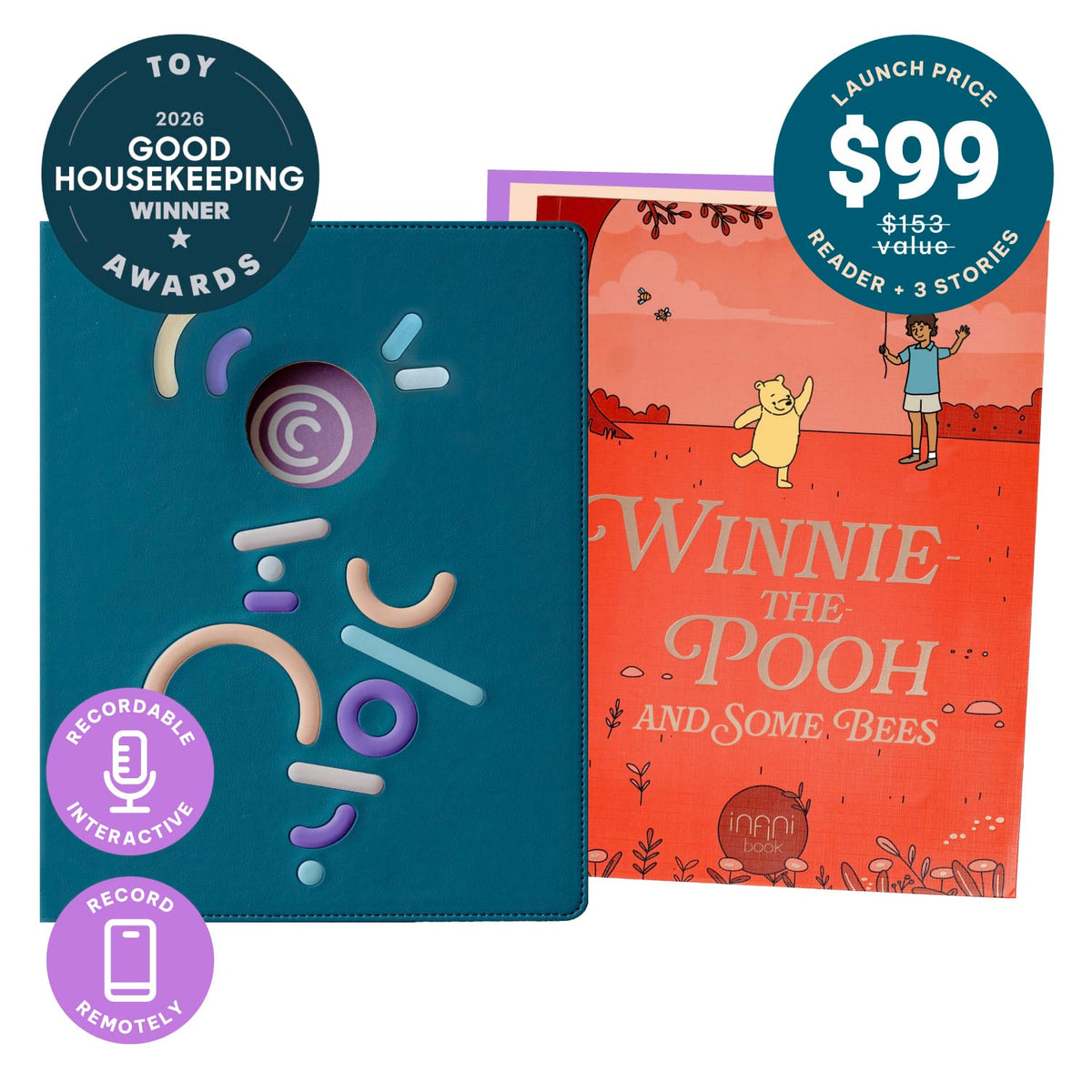 Cali's Books Cali Reader + Winnie-the-Pooh + 2 Stories of your choice