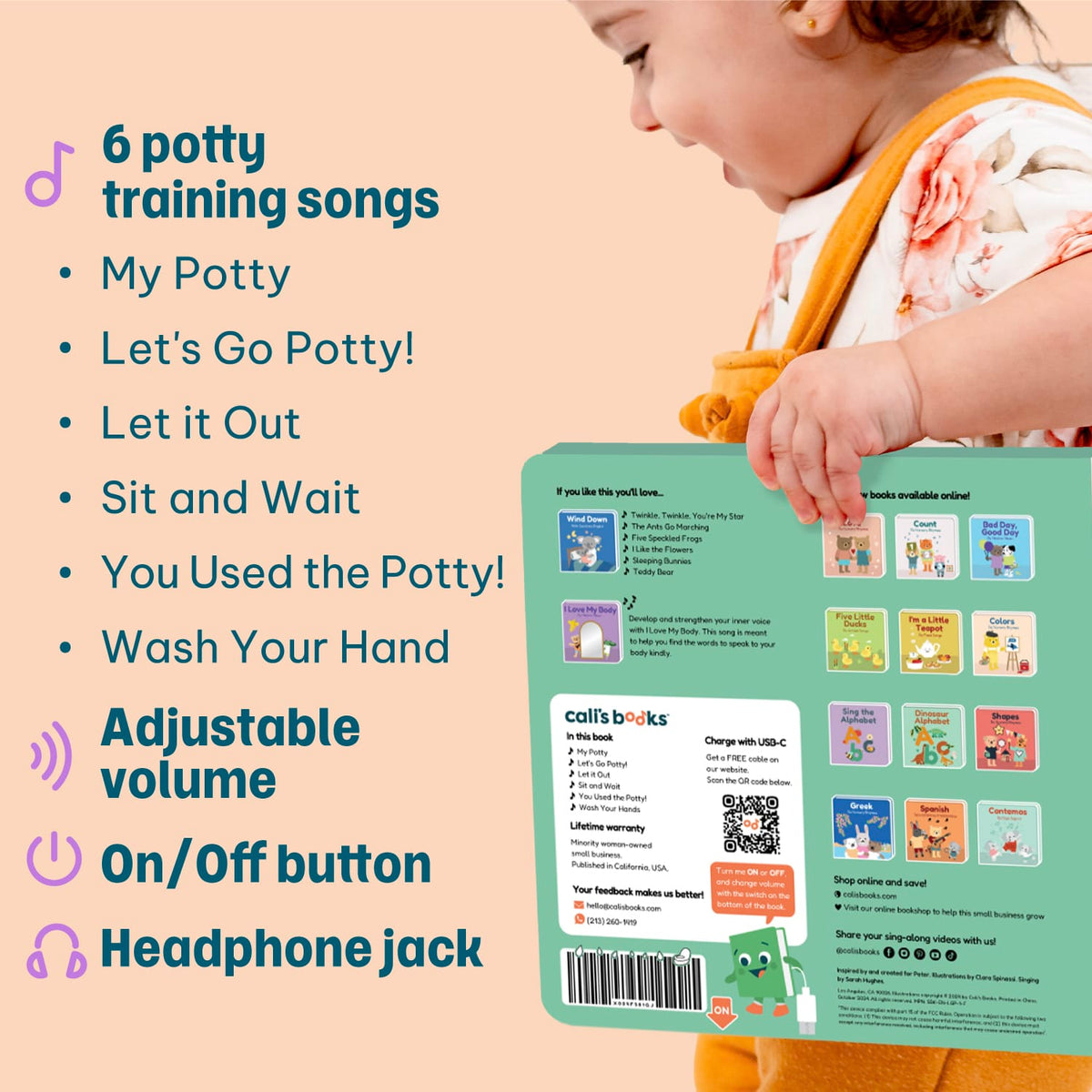Cali's Books Sound Books Let's Go Potty - Headphone Edition