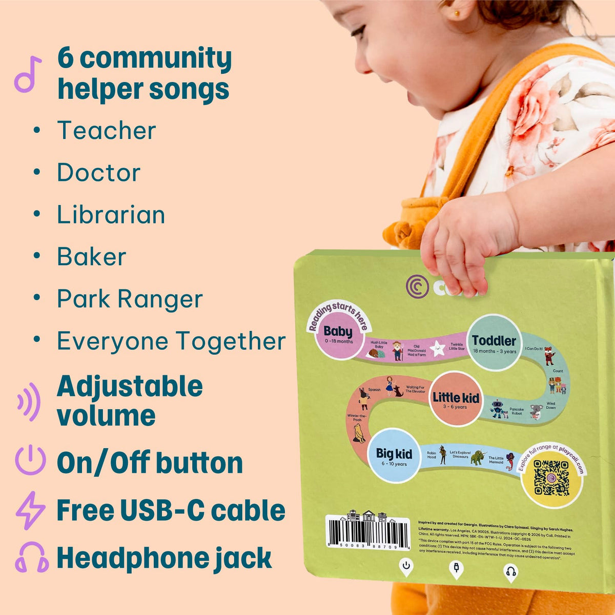 Cali's Books Sound Books Sing With the Helpers: Where They Work - Headphone Edition
