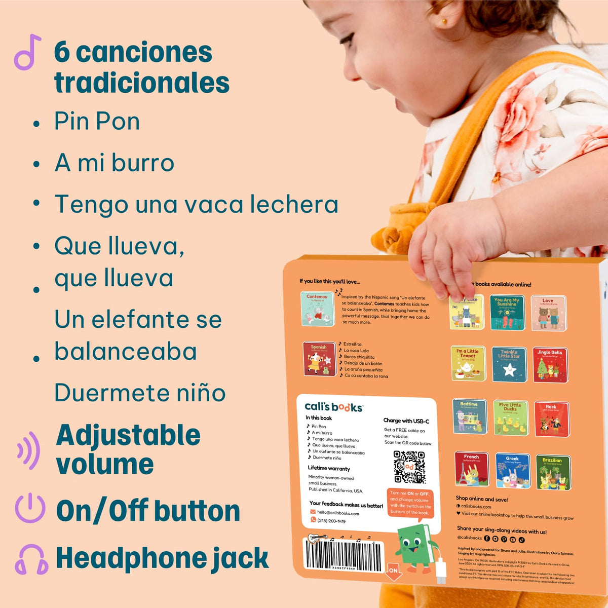 Cali's Books Sound Books Spanish Nursery Rhymes