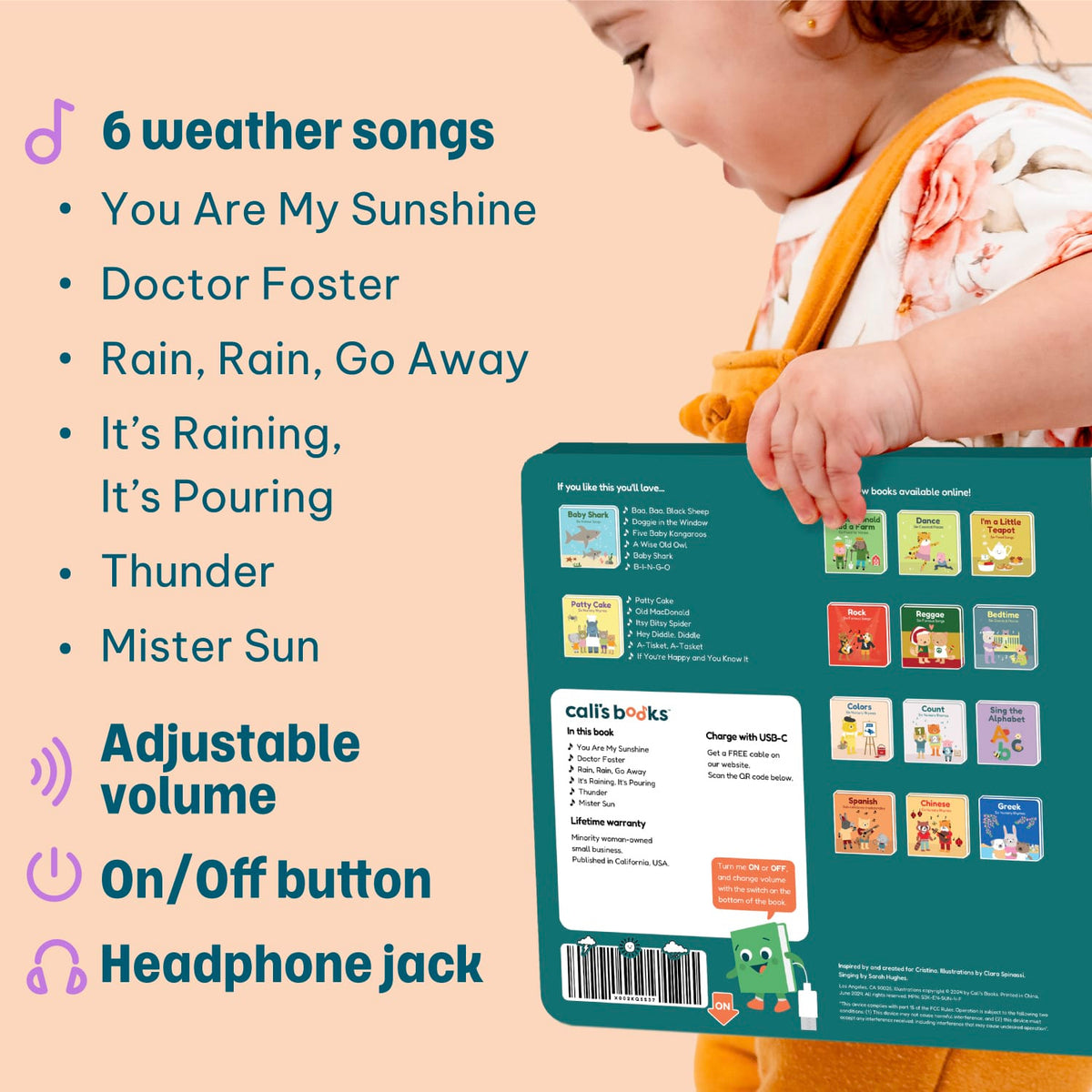 Cali's Books Sound Books You Are My Sunshine - Headphone Edition